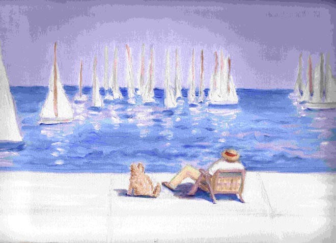 Sunday Morning at St Francis Yacht Club - Dry Creek Gallery © SW